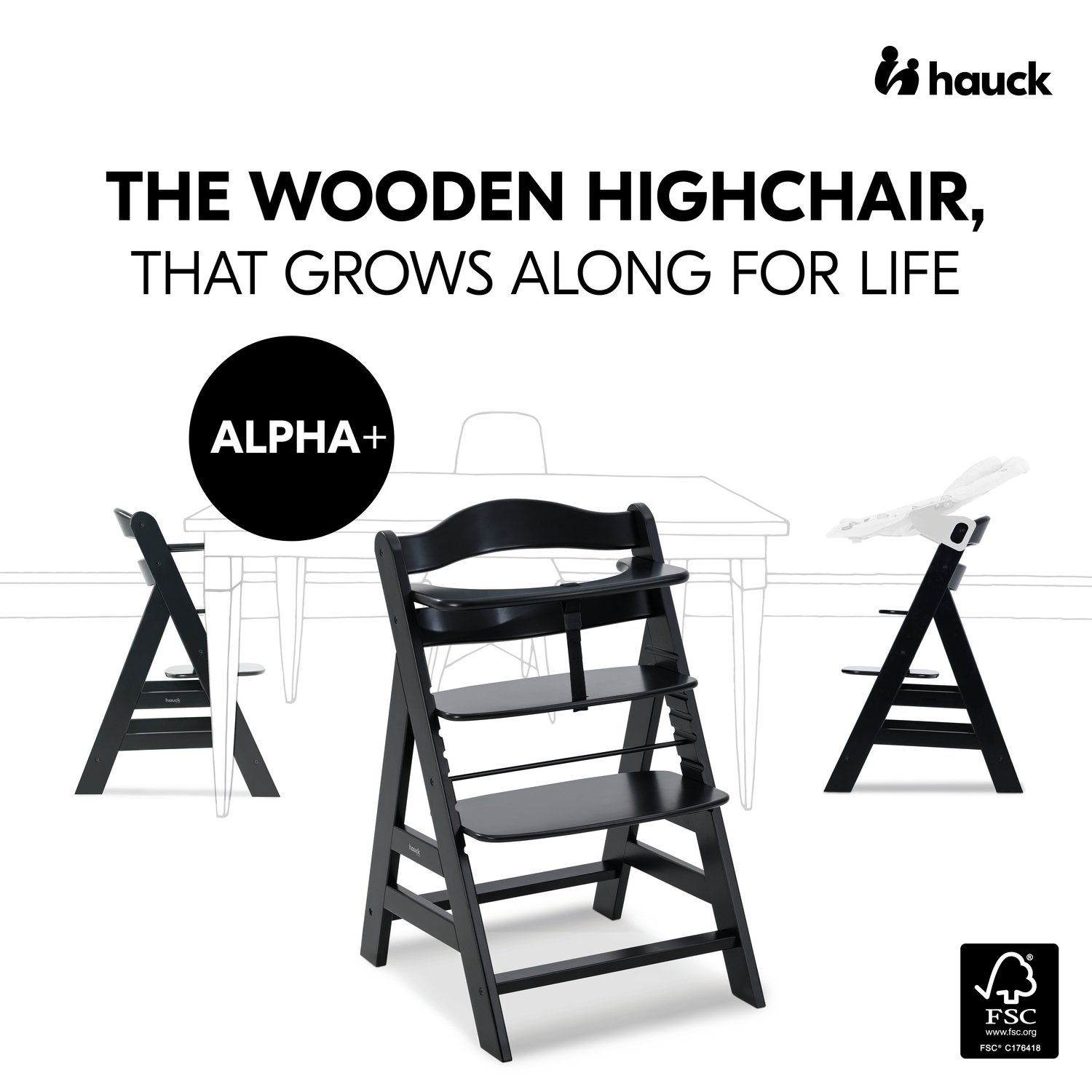 HAUCK Hochstuhl Alpha+ in Weiß online kaufen