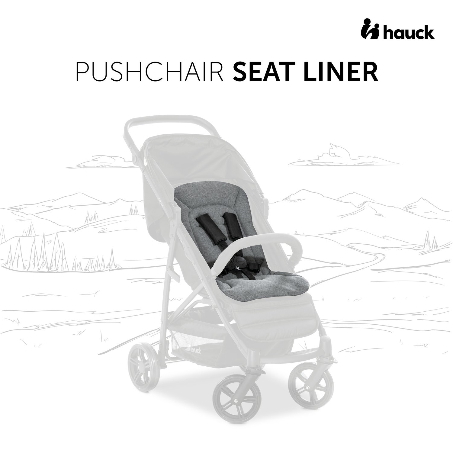 Hauck - Komfort Sitzauflage für Buggy und Kinderwagen - Charcoal 
