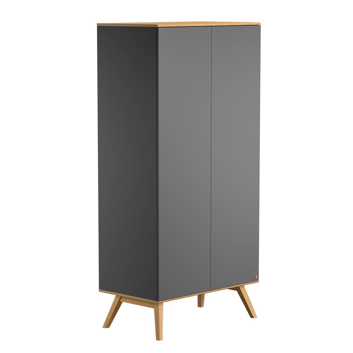 VOX Nature Kleiderschrank 2-türig grau/eiche