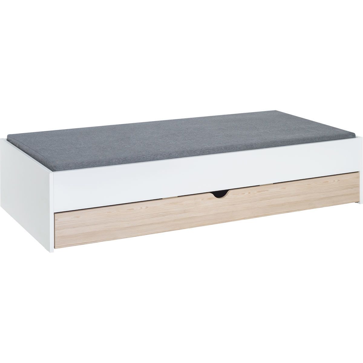 VOX Stige Bett 90x200 cm weiß / pinie ohne Lattenrost