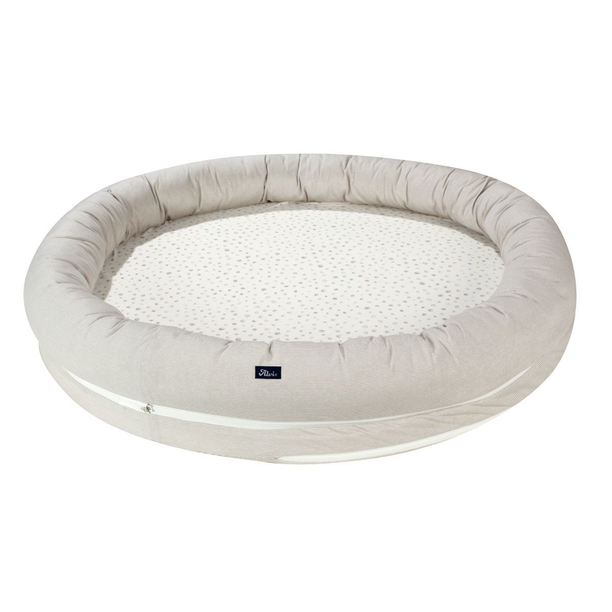 Alvi Schlummer-Nestchen XL Aqua Dot Baumwoll-Jersey