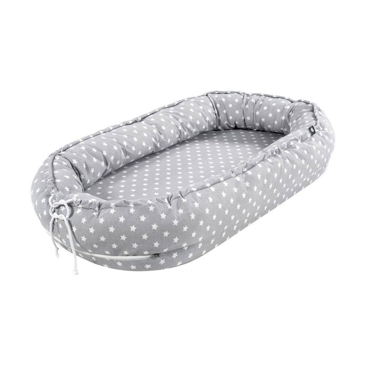 Alvi Schlummer-Nestchen Stars silber Baumwoll-Jersey