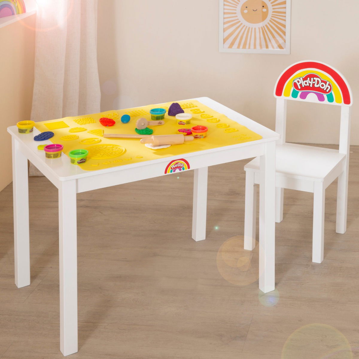 roba x Play-Doh Kindersitzgruppe mit Spielzubehör weiß