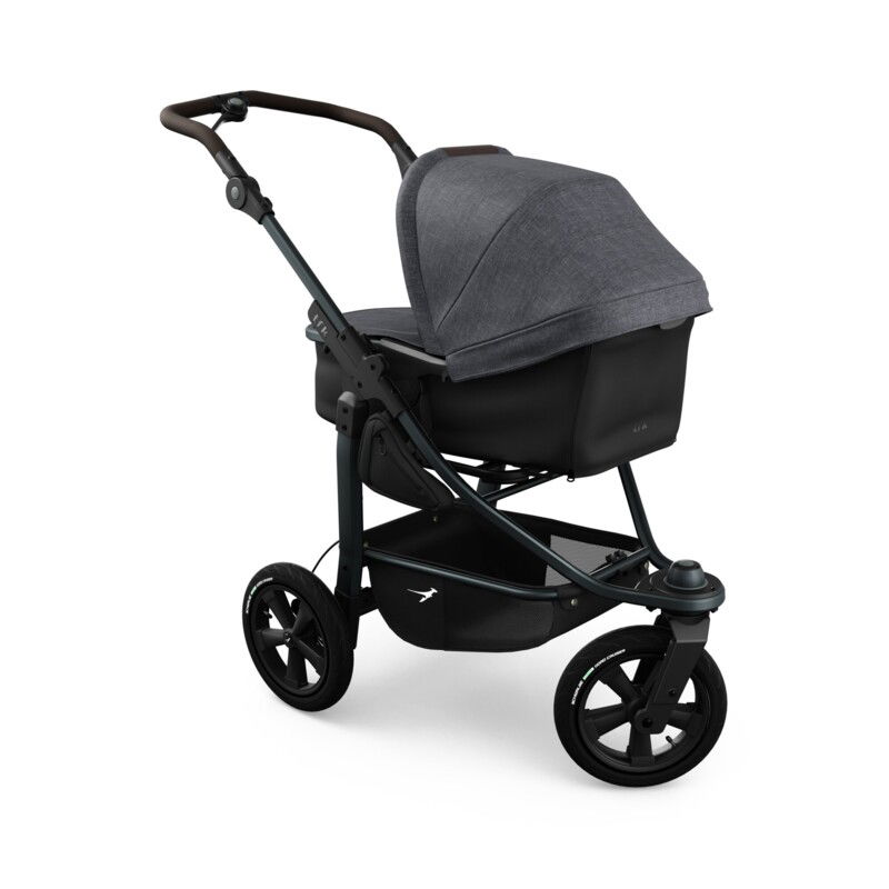tfk mono3 Kinderwagen premium schwarz mit Luftrad-Set