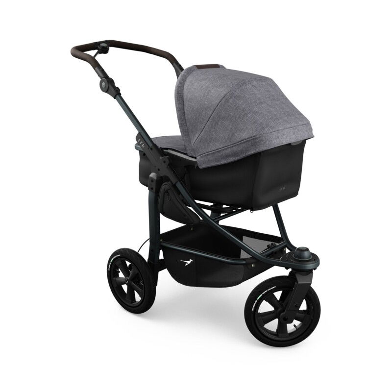 tfk mono3 Kinderwagen premium grau mit Luftrad-Set