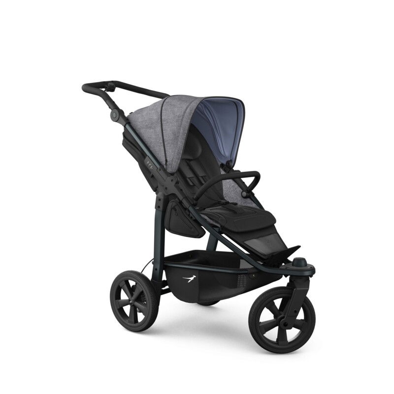 tfk mono3 Sportwagen premium grau - Doppelfarbe mit Luftkammerrad-Set