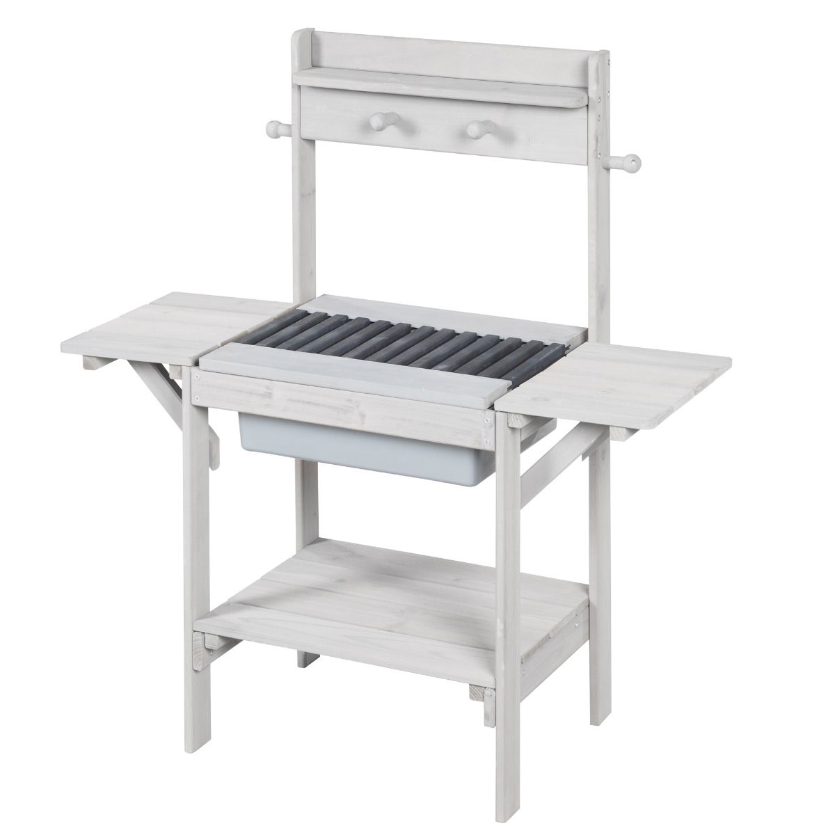 Roba Matschküche BBQ Holz grau