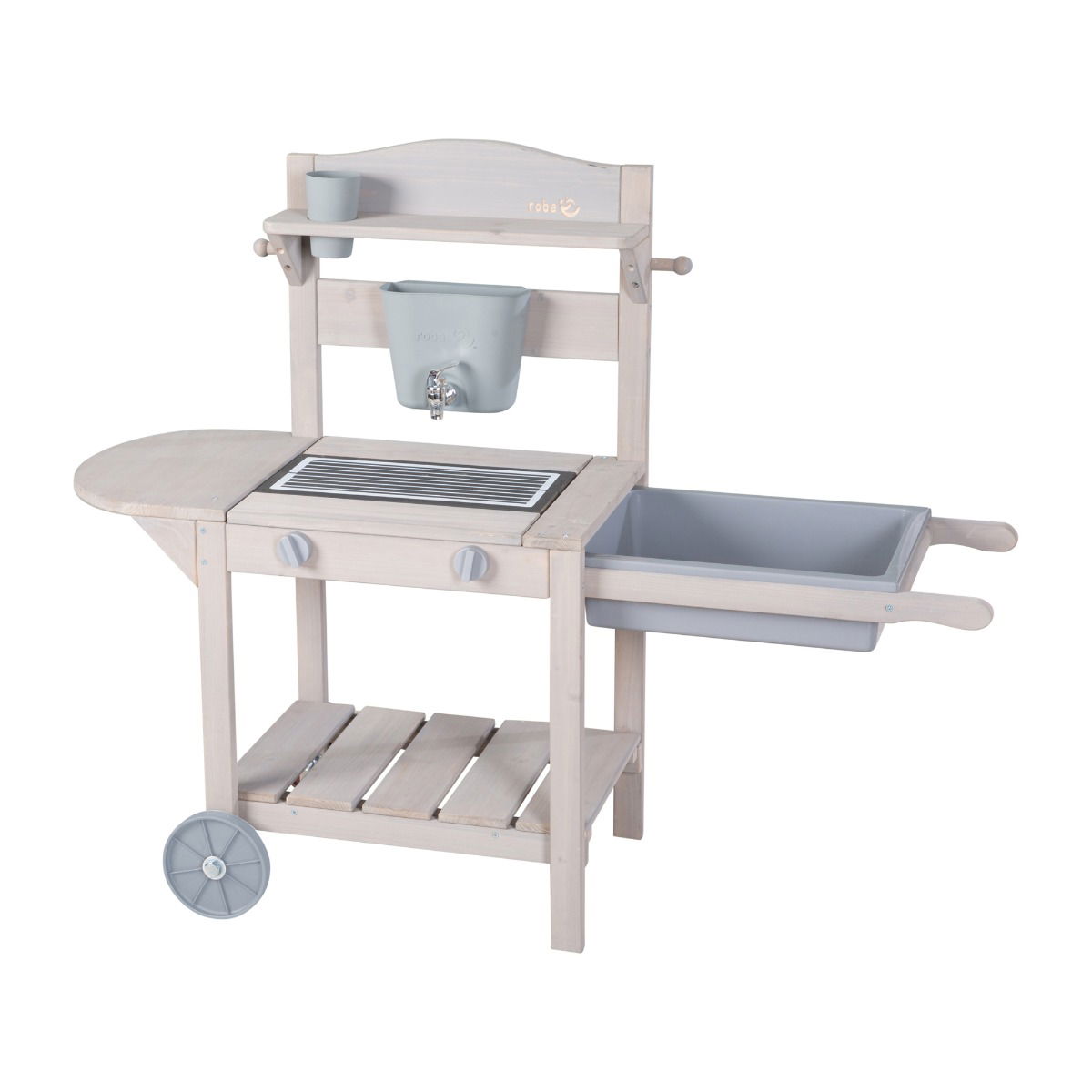 Roba Mobile Matsch- & Spielküche BBQ - Grau lasiert