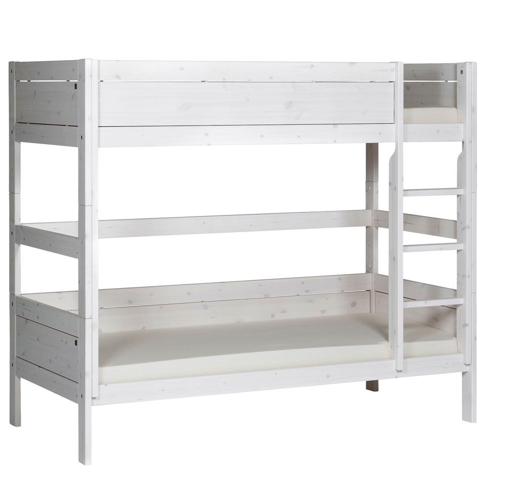 LIFETIME Etagenbett 177 cm Kiefer whitewash 4630-01W, incl. Rollboden