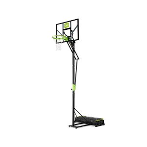 EXIT Polestar versetzbarer Basketballkorb grün/schwarz - höhenverstellbar