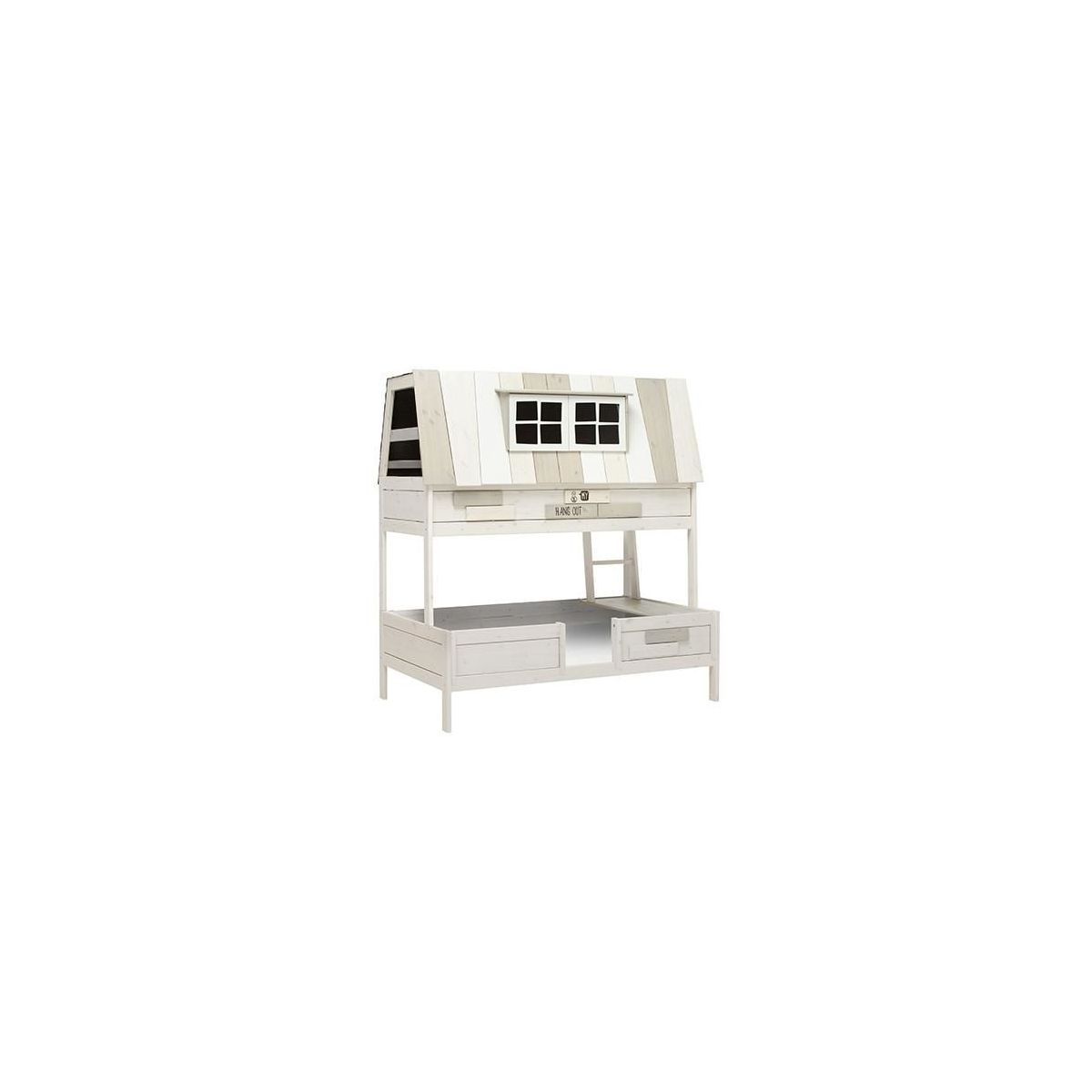 LIFETIME Abenteuerbett My Hangout 120x200 cm whitewash - inkl. Deluxe-Lattenrost
