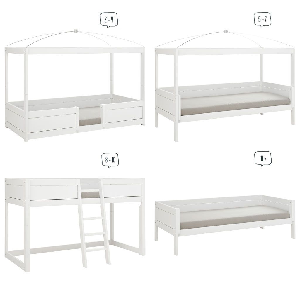 LIFETIME 4 in 1 Bett für Himmel 49611 leicht umzuwandeln | 2 Farben wählbar