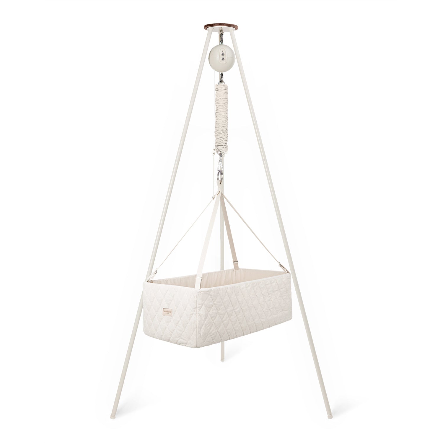 Moonboon Classic Bundle - Wiege Nature / White Motor Original - with spring +