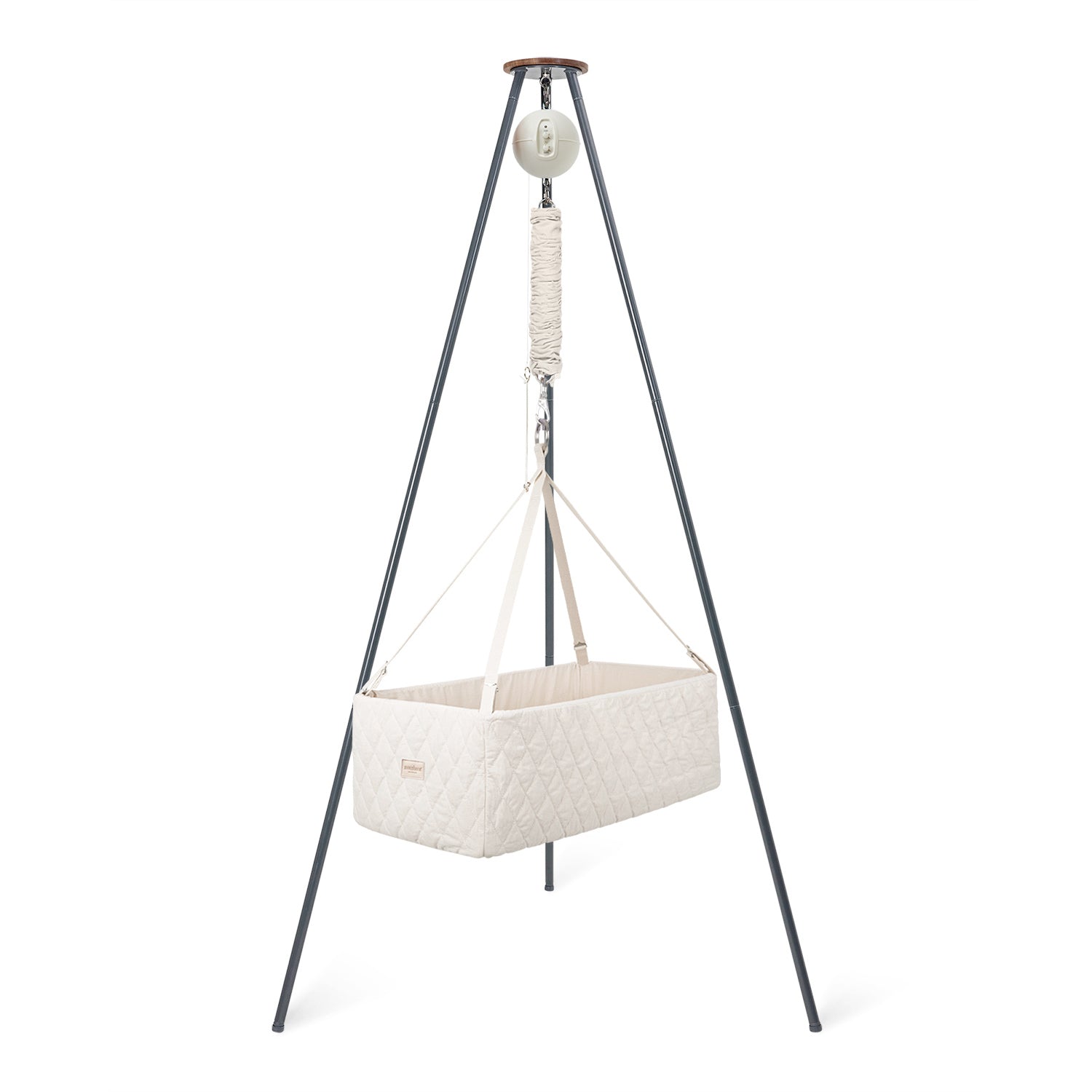 Moonboon Classic Bundle - Wiege Nature / Grey Motor Connect - with spring +