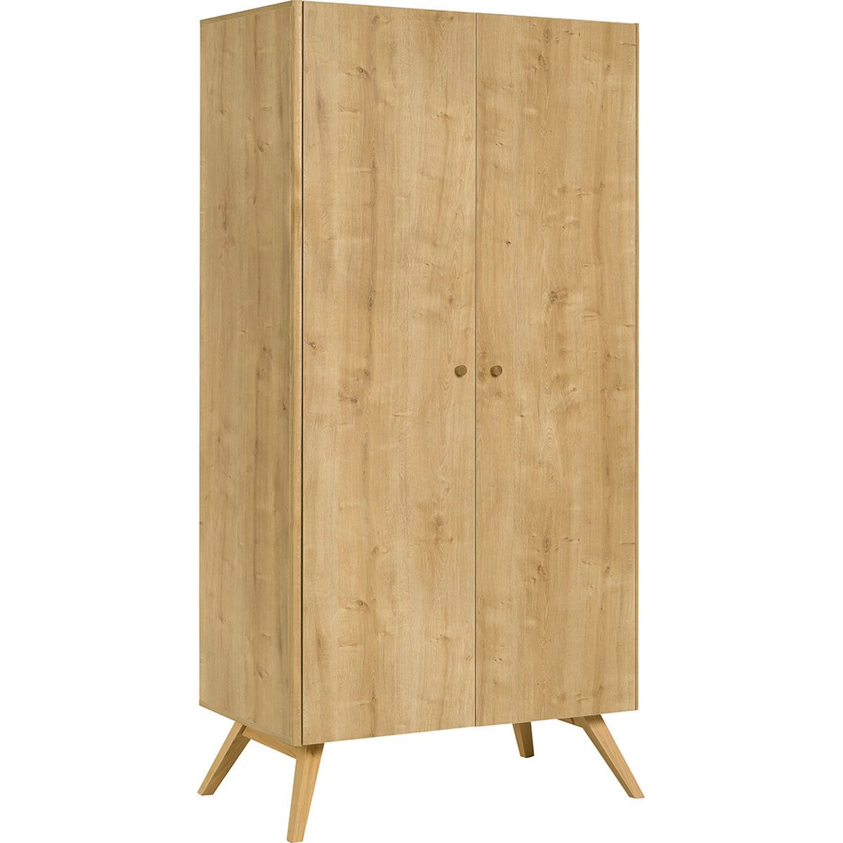 VOX Nature Kleiderschrank 2-türig eiche / weiß / eiche