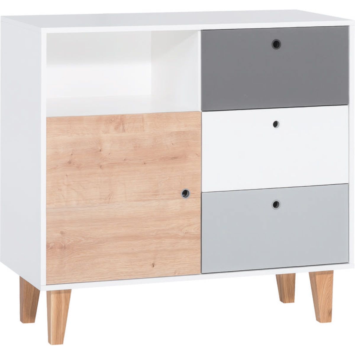 VOX Concept Kommode white/grey/graphite/oak