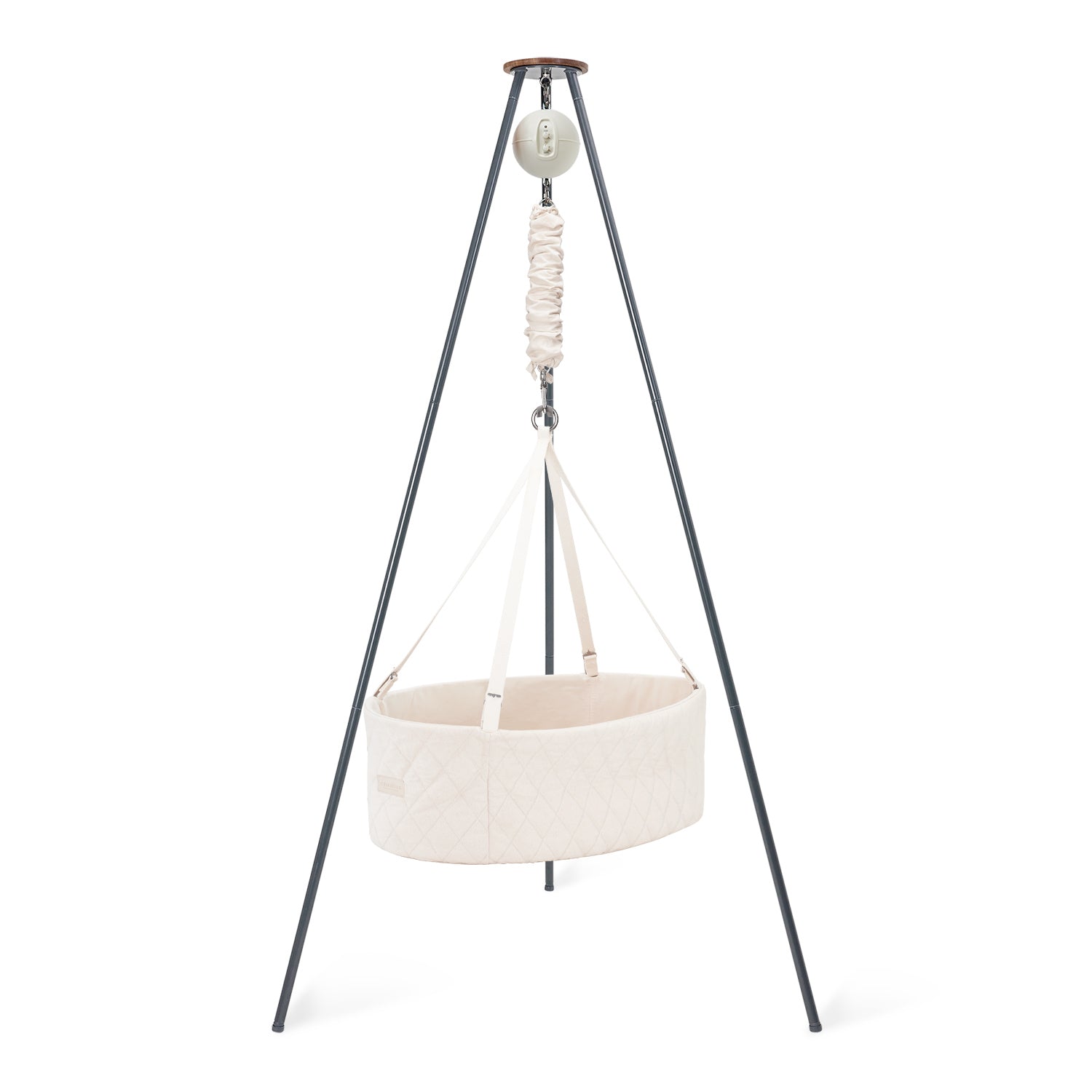 Moonboon Classic Bundle - Ovale Wiege Nature / Grey - Motor Connect