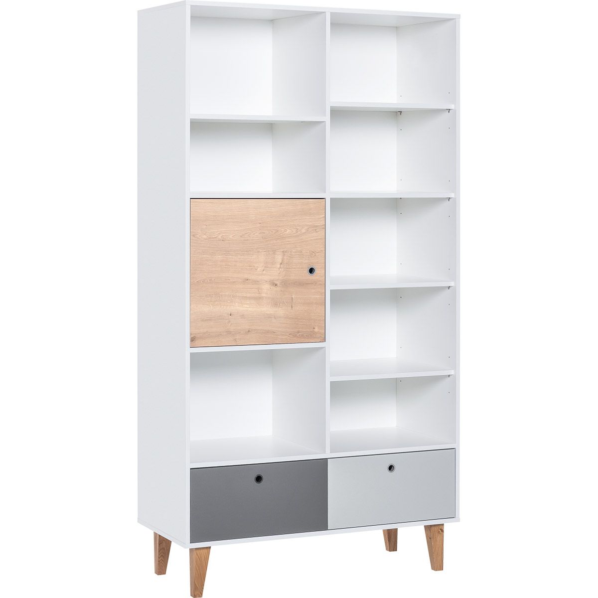 VOX Concept Bücherregal oak/white/graphite/ grey