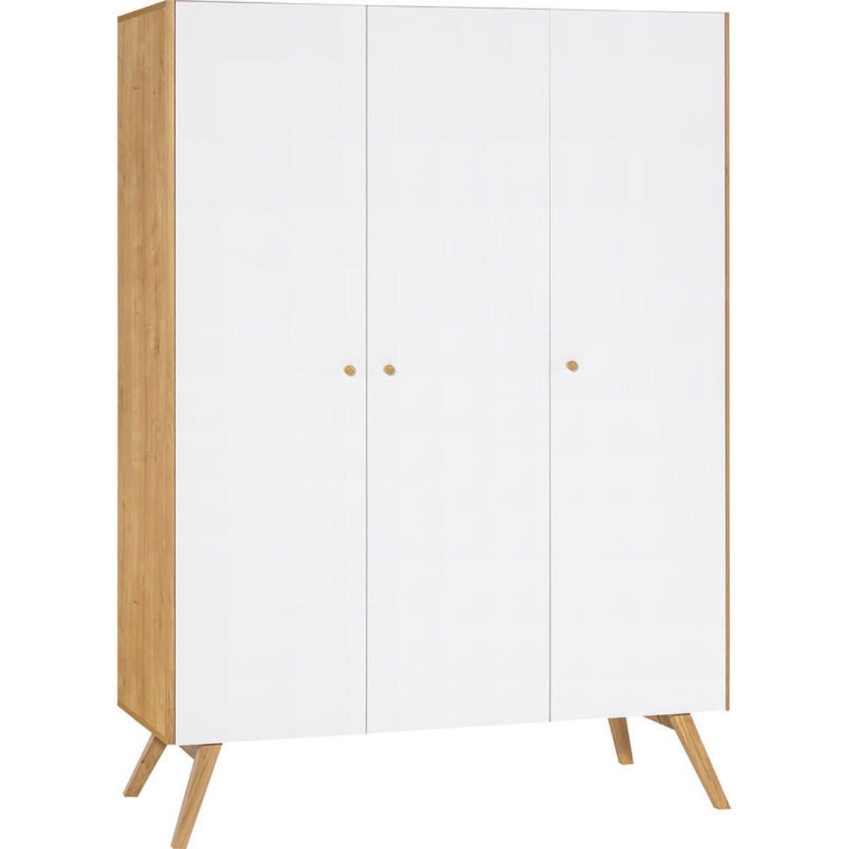 VOX Nature Kleiderschrank 3-türig weiß / eiche