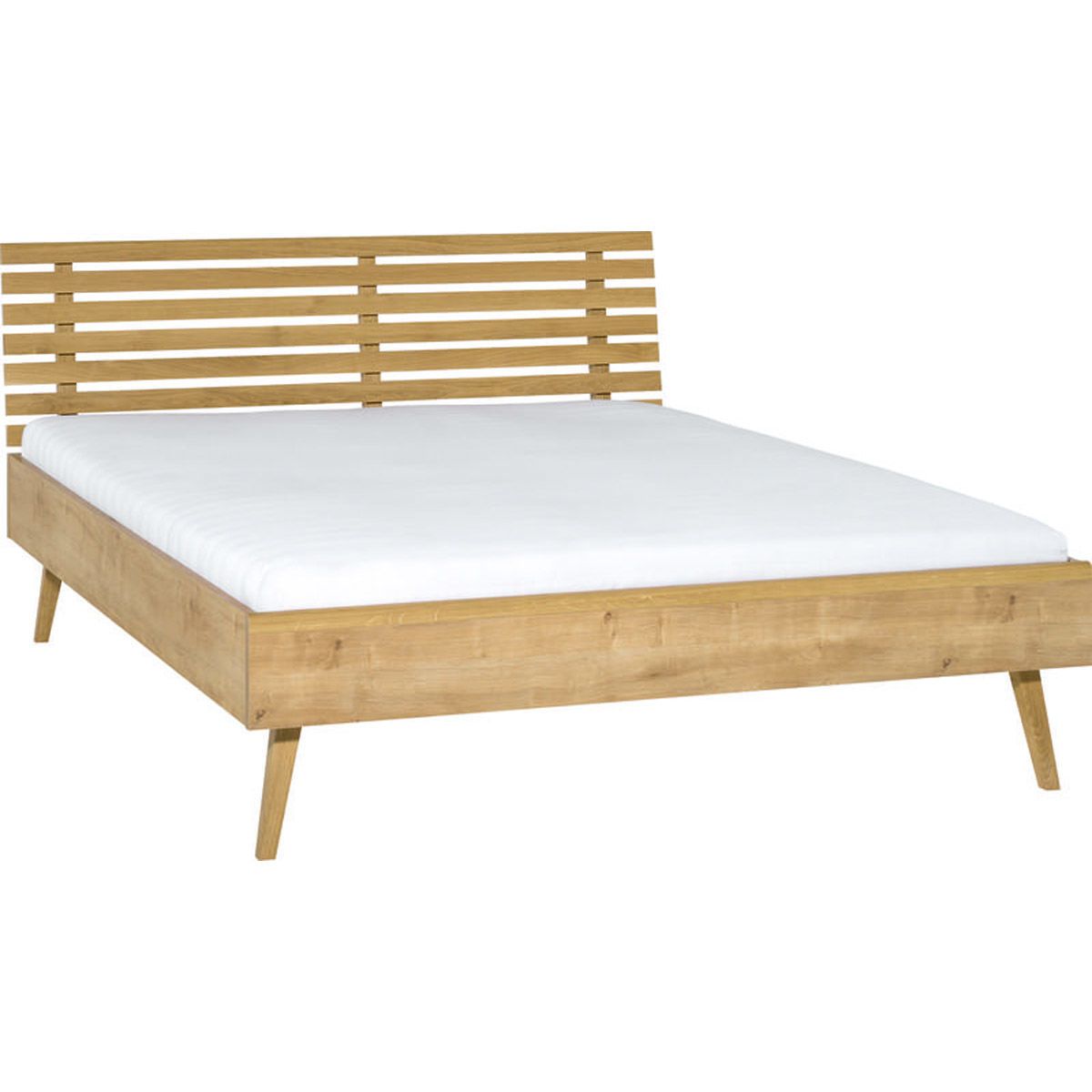 VOX Nature Bett 120x200 cm mit Zaun-Kopfteil eiche | ohne Lattenrost