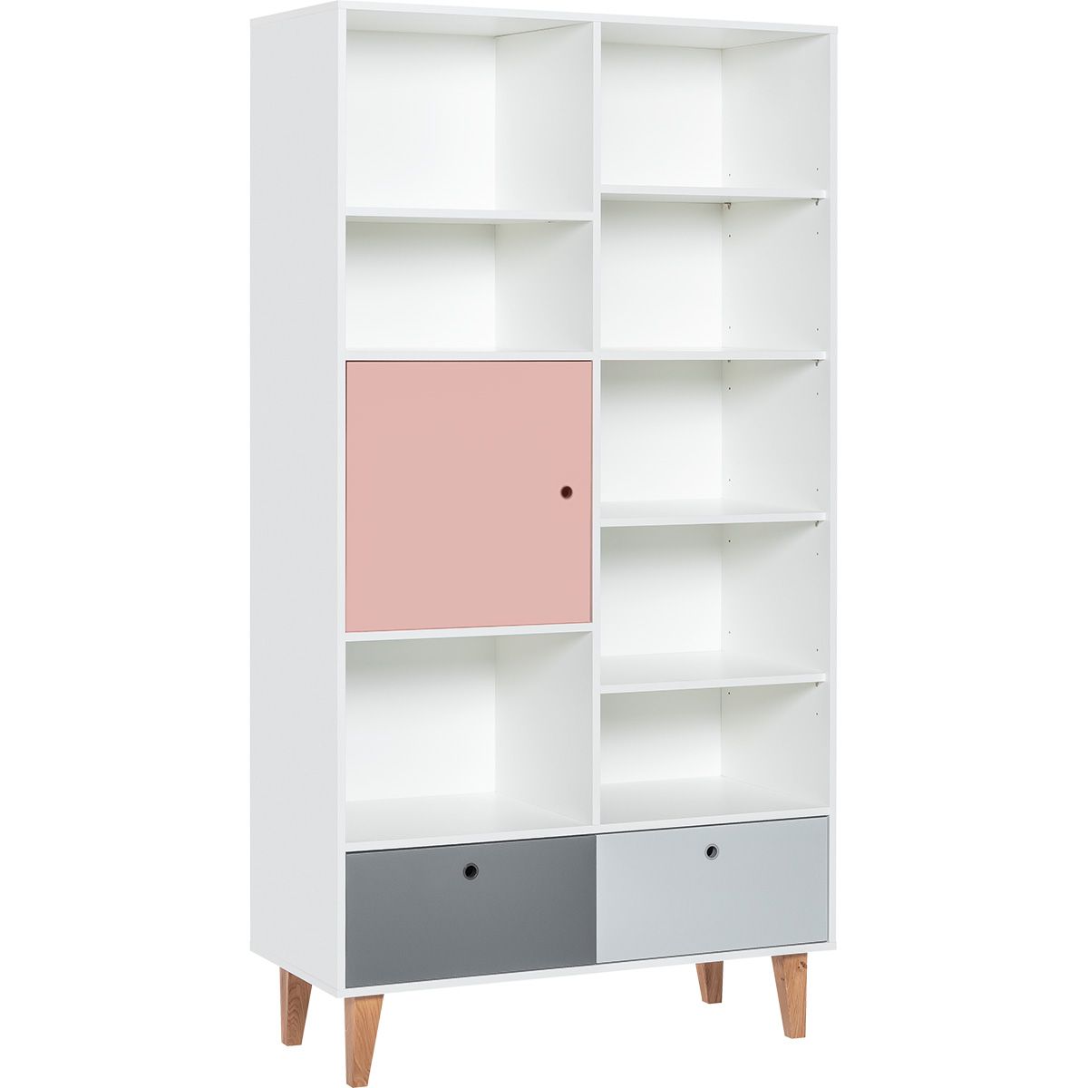 VOX Concept Bücherregal pink/white/graphite/ grey