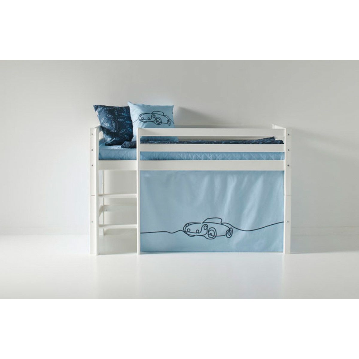 Hoppekids Vorhang-Set für halbhohes Bett 70x160 Dessin Cars - auch für Etagenbett