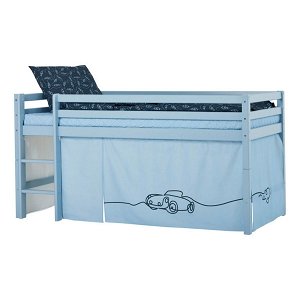 Hoppekids Vorhang-Set für halbhohes Bett 90x200 Dessin Cars - auch für Etagenbett