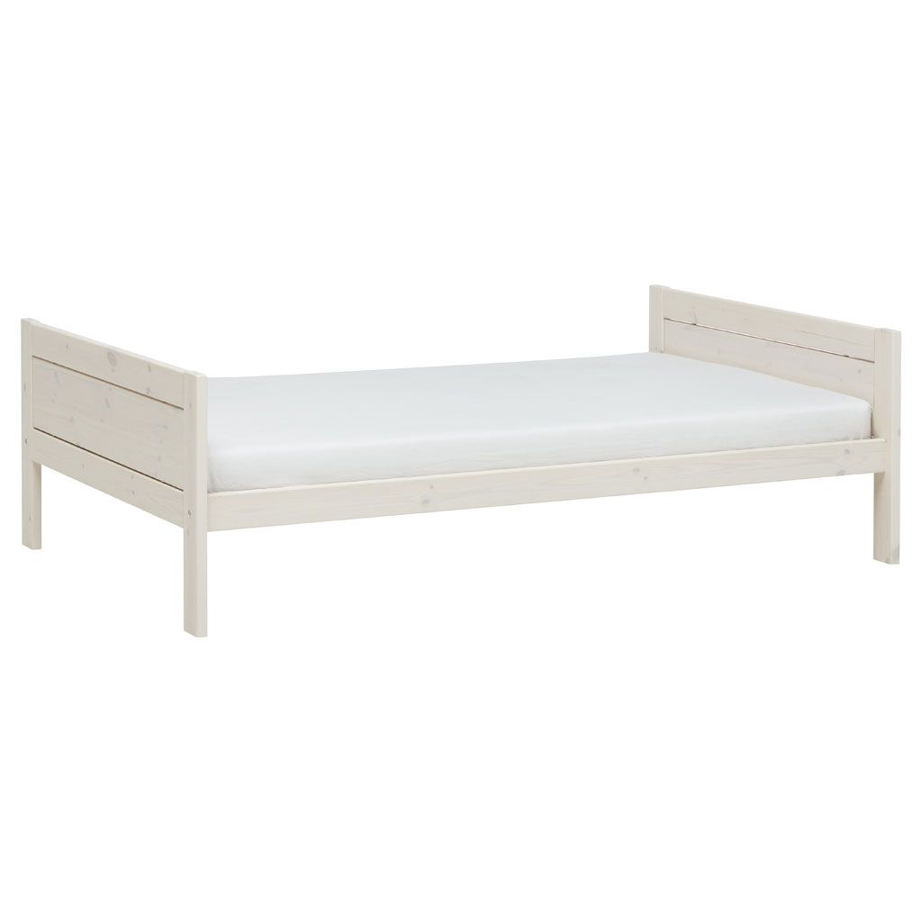 LIFETIME Basisbett 120x200 Kiefer whitewash 5121-01W, incl. Deluxe Lattenrost zum Toppreis