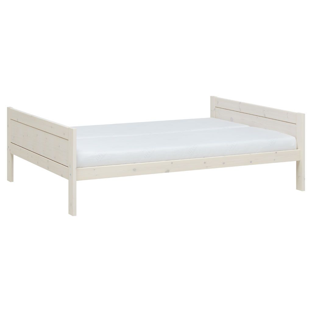 LIFETIME Basisbett 140x200 Kiefer whitewash 5141-01W, incl. Deluxe Lattenrost - zum Toppreis