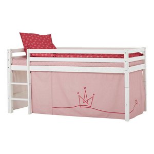 Hoppekids Vorhang-Set für halbhohes Bett 90x200 Dessin Princess - auch für Etagenbett