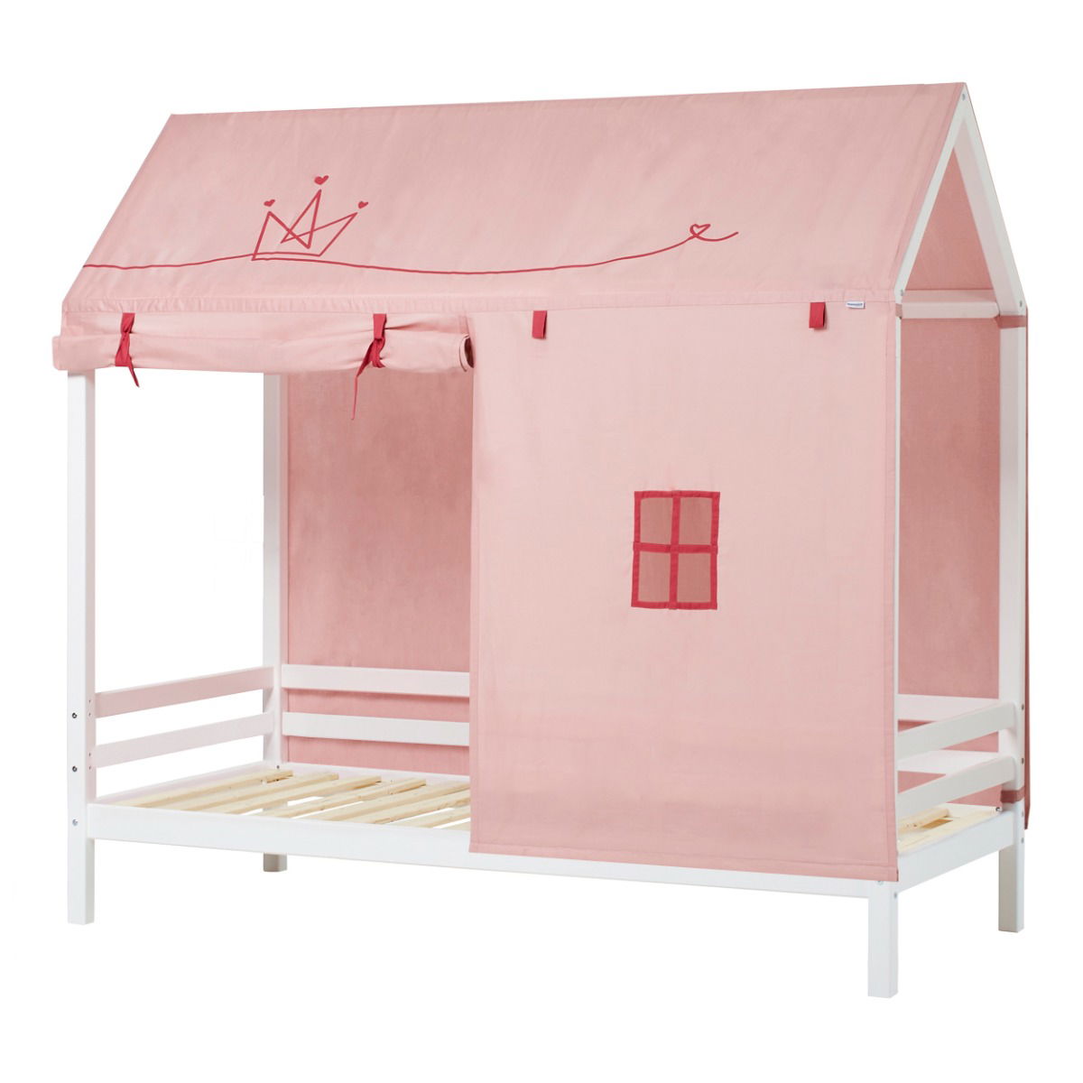 BUNDLE ECO Dream Hausbett 90x200 cm mit PRINCESS Vorhang