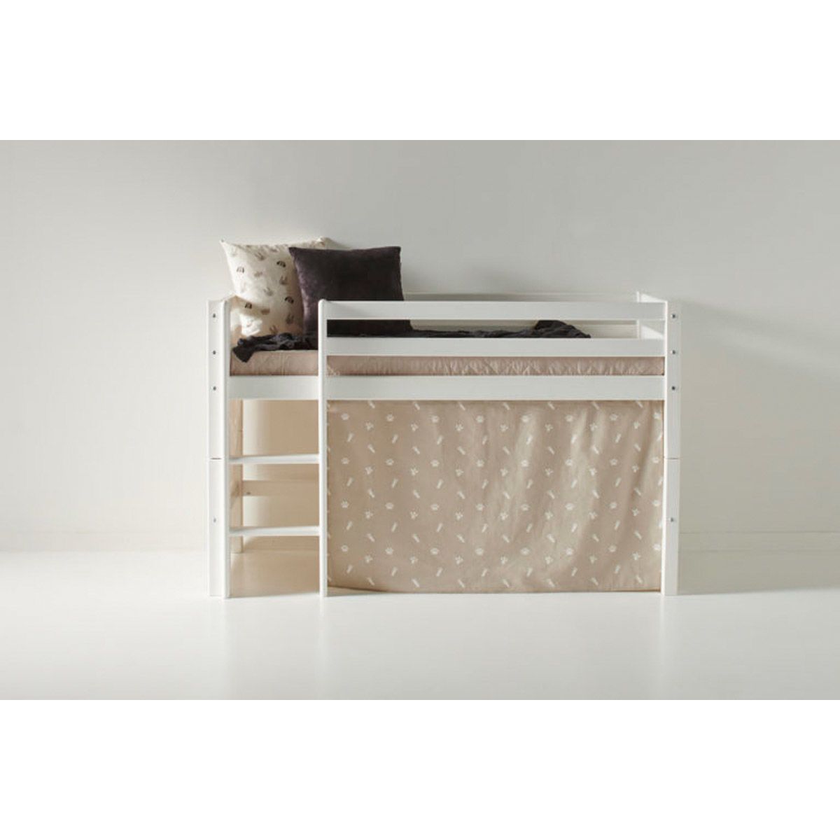 Hoppekids Vorhang-Set für halbhohes Bett 70x160 Dessin PETS silver cloud - auch für Etagenbett