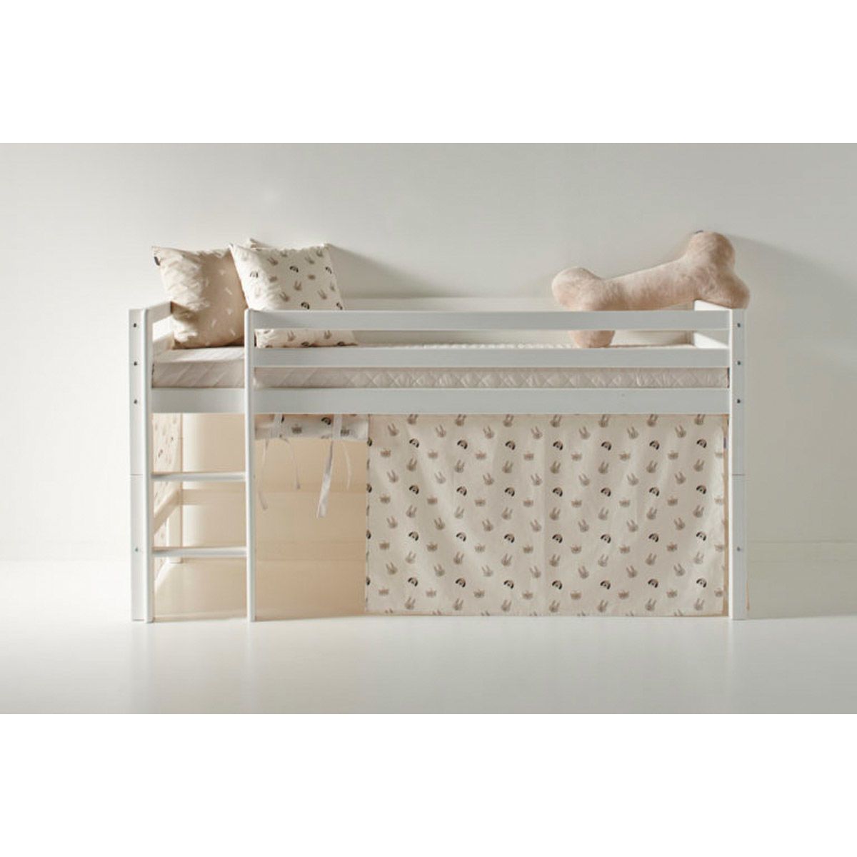 Hoppekids Vorhang-Set für halbhohes Bett 90x200 Dessin PETS pristine - auch für Etagenbett