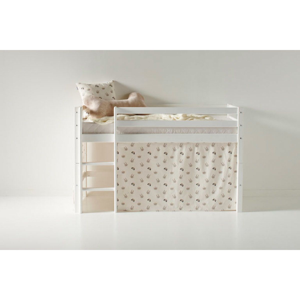 Hoppekids Vorhang-Set für halbhohes Bett 70x160 Dessin PETS pristine - auch für Etagenbett