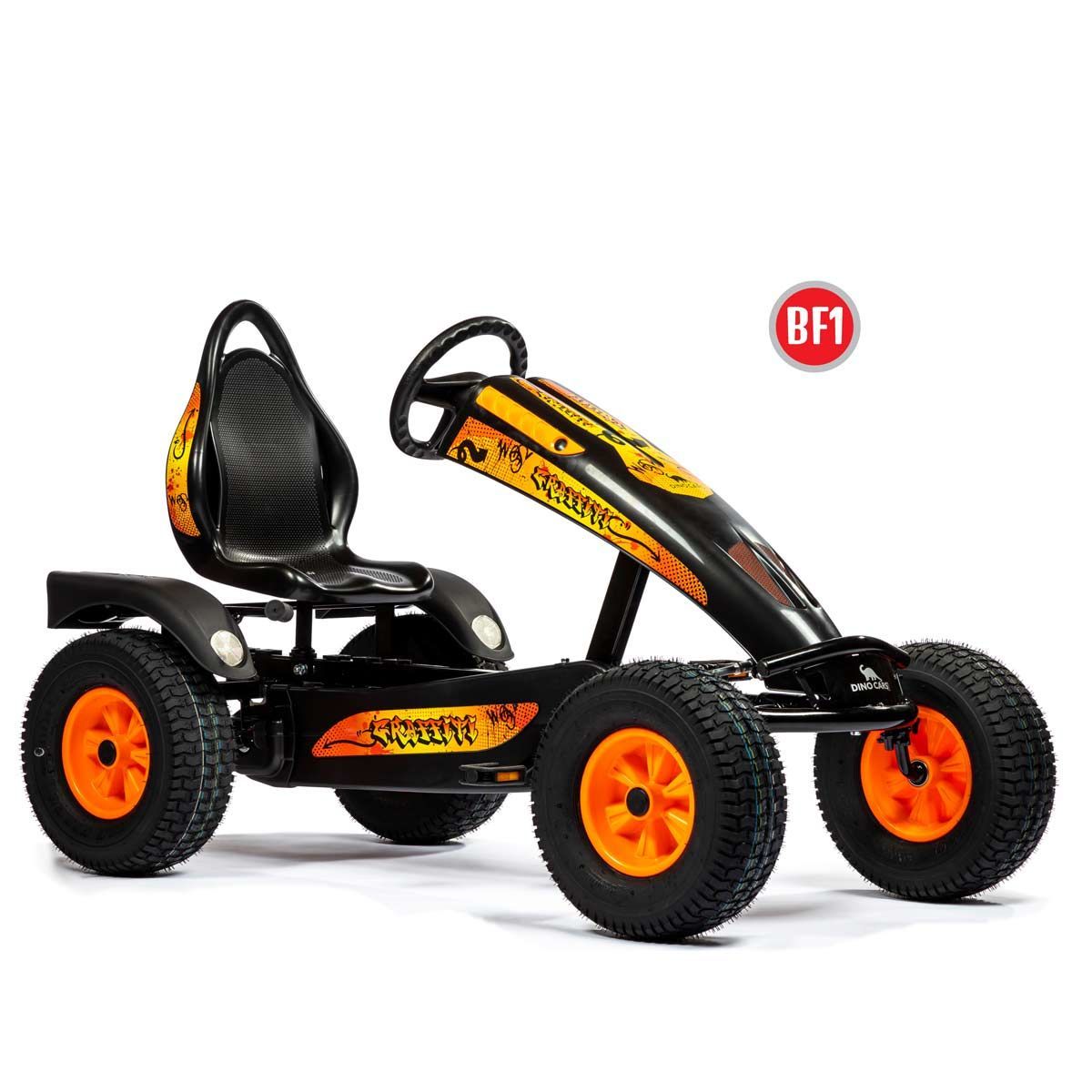 Dino Cars Graffiti BF1 GoKart schwarz mit Bremsfreilauf & Pendelachse