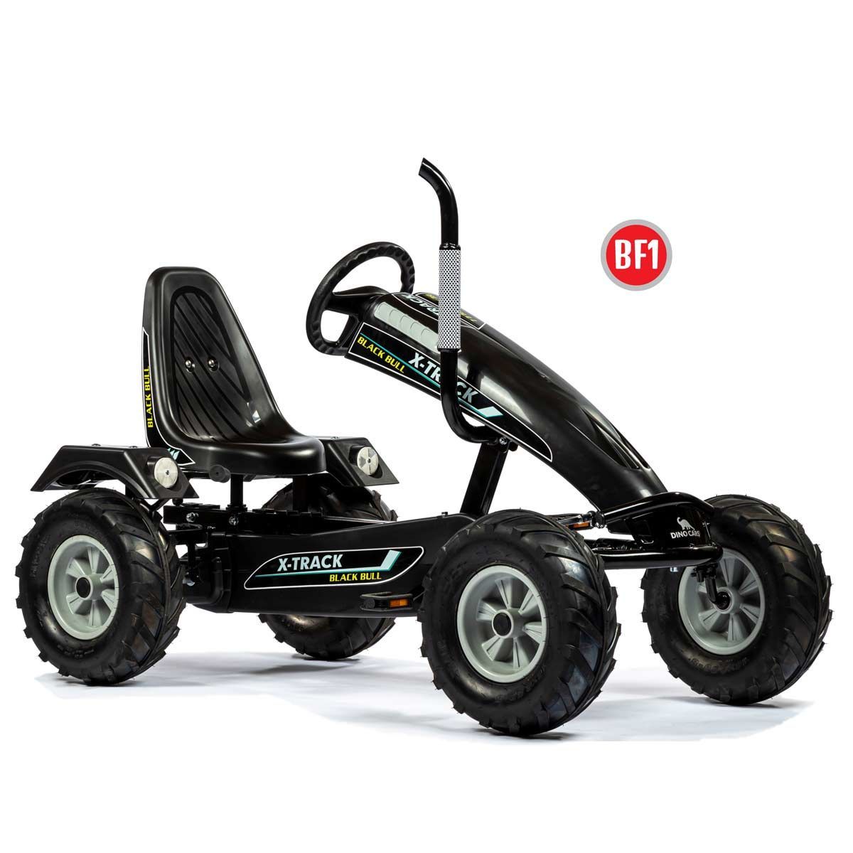 Dino Cars Track BF1 Black Bull GoKart mit Freilauf, Auspuff & Pendelachse