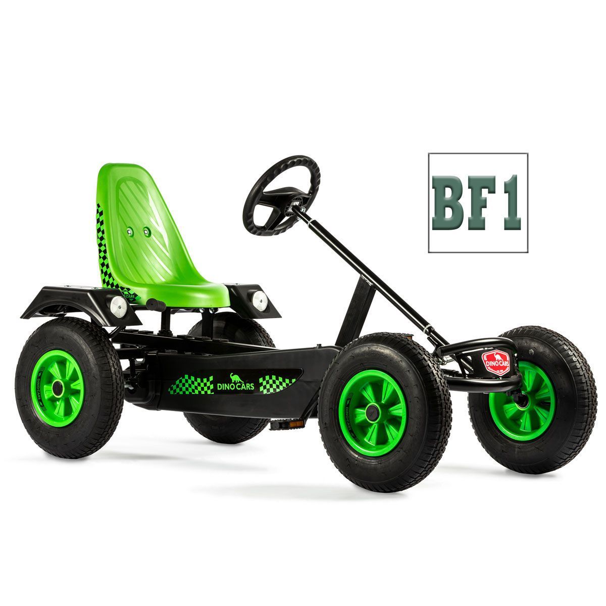 Dino Cars Sport BF1 GoKart grün mit Bremsfreilauf & Pendelachse