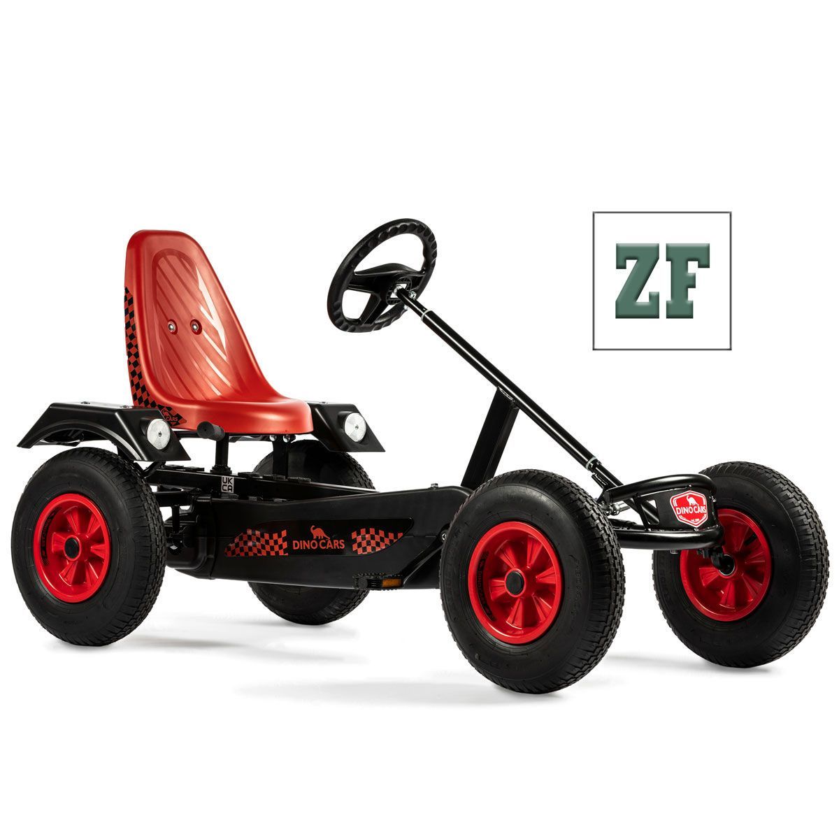 Dino Cars Sport ZF GoKart rot mit Zuschaltbarer Freilauf & Pendelachse
