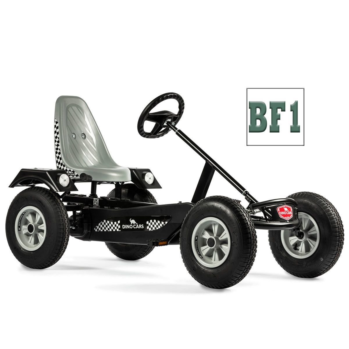 Dino Cars Sport BF1 GoKart grau mit Bremsfreilauf & Pendelachse