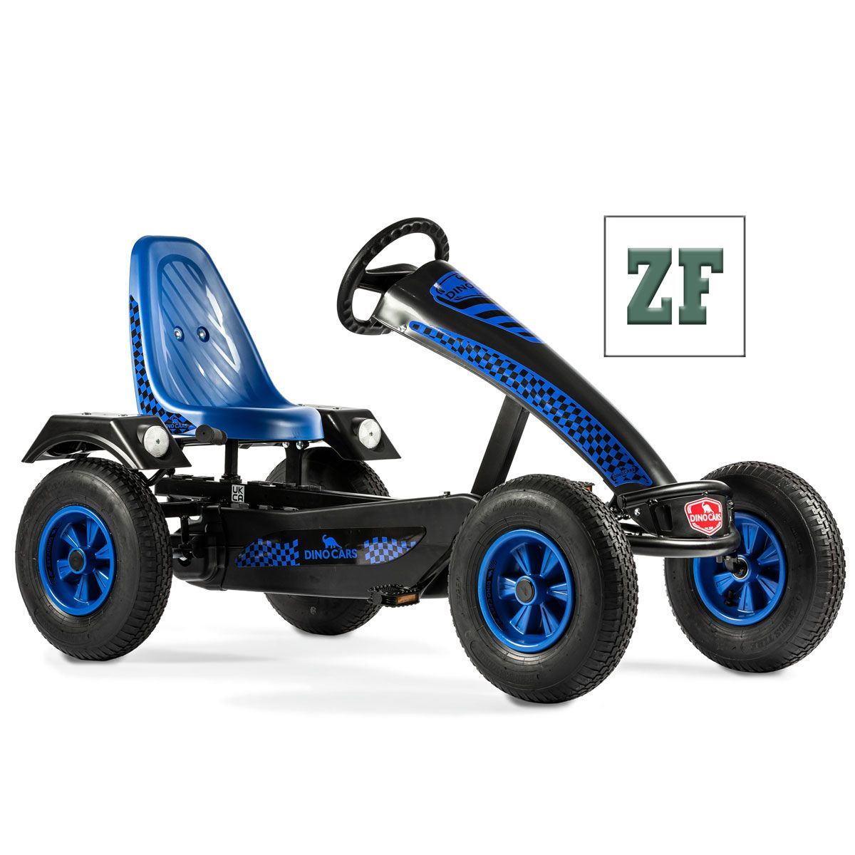 Dino Cars Super Sport ZF GoKart blau Zuschaltbarer Freilauf & Pendelachse