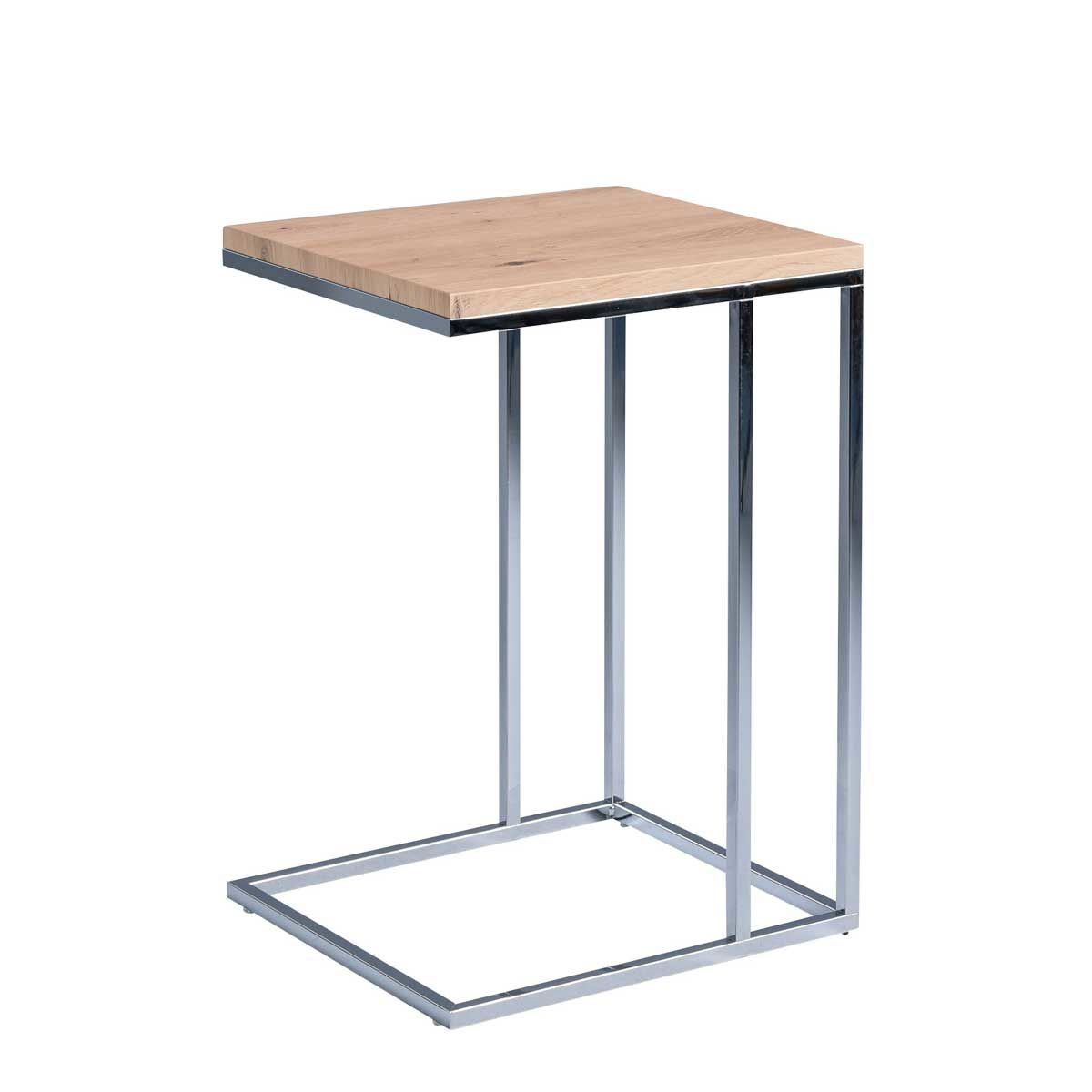 M2 Kollektion Beistelltisch Bruno, verchromt MDF Dekor Artisaneiche | Metall verchromt