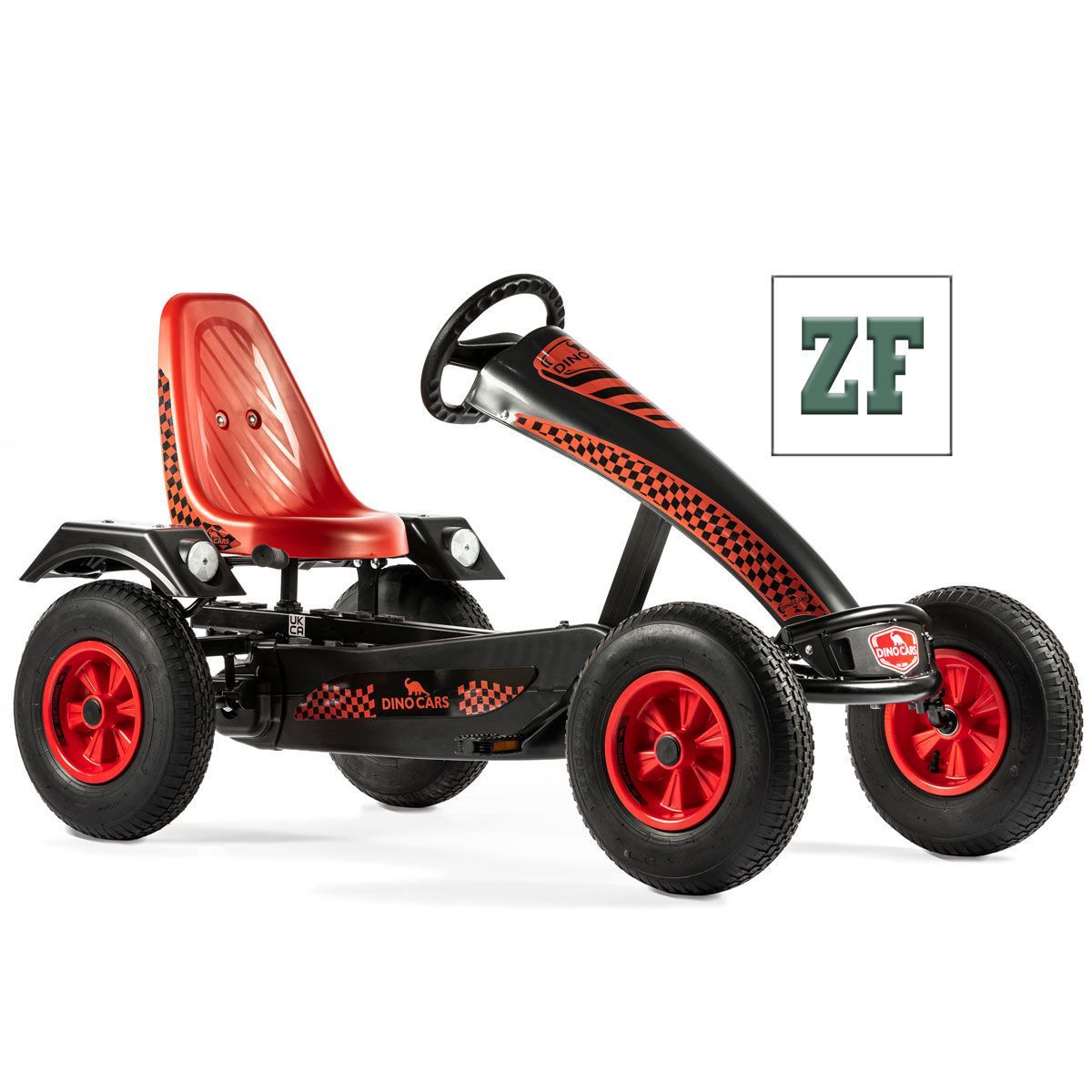 Dino Cars Super Sport ZF GoKart rot Zuschaltbarer Freilauf & Pendelachse