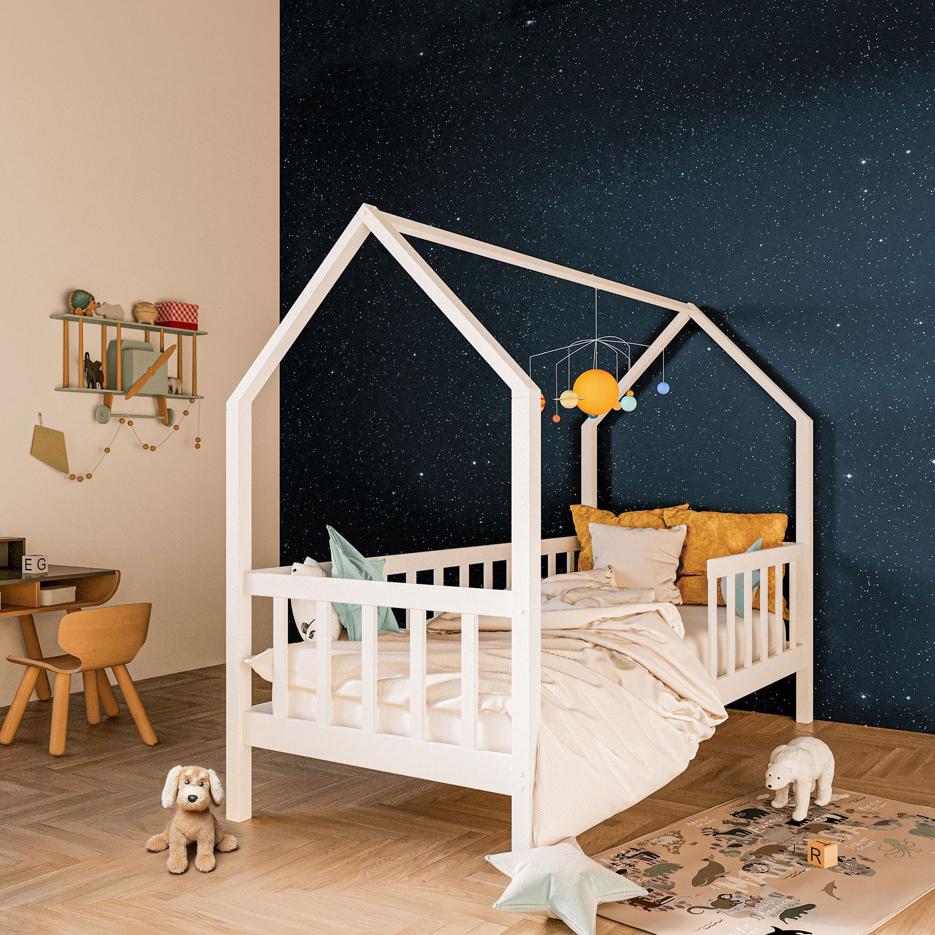 Artkid Benni Hausbett Weiß 90 x 200 cm