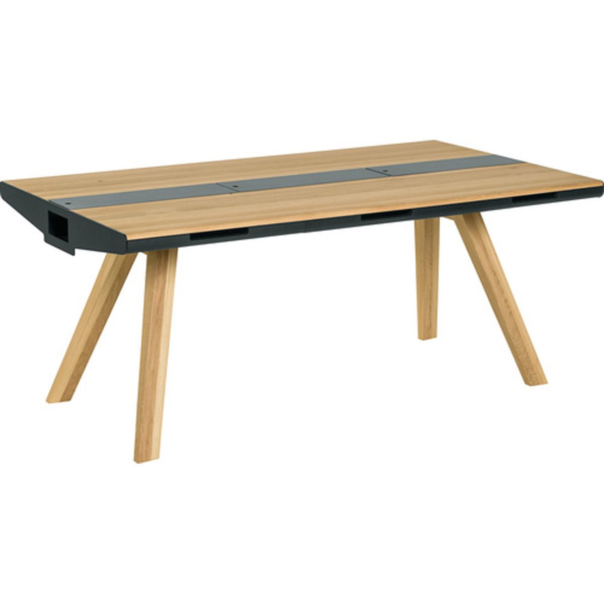 VOX Nature Tisch mit Schubladen 180 schwarz / eiche