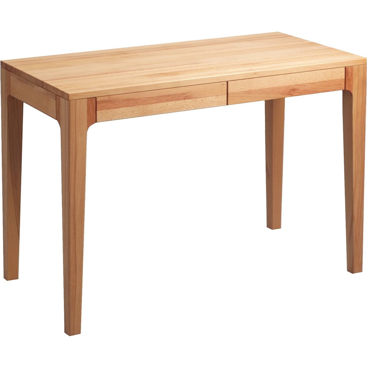 HomeTrends4You Schreibtisch Kona Kernbuche massiv mit 2 Schubladen