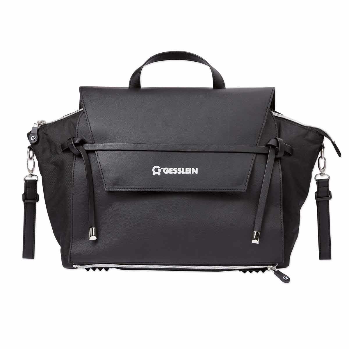 Gesslein Wickeltasche No.4 schwarz/schwarz mit Kunstleder