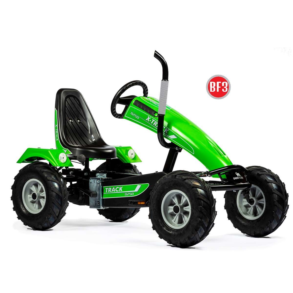 Dino Cars Track BF3 GoKart - Grün mit Freilauf, Pendelachse & 3-Gangschaltung
