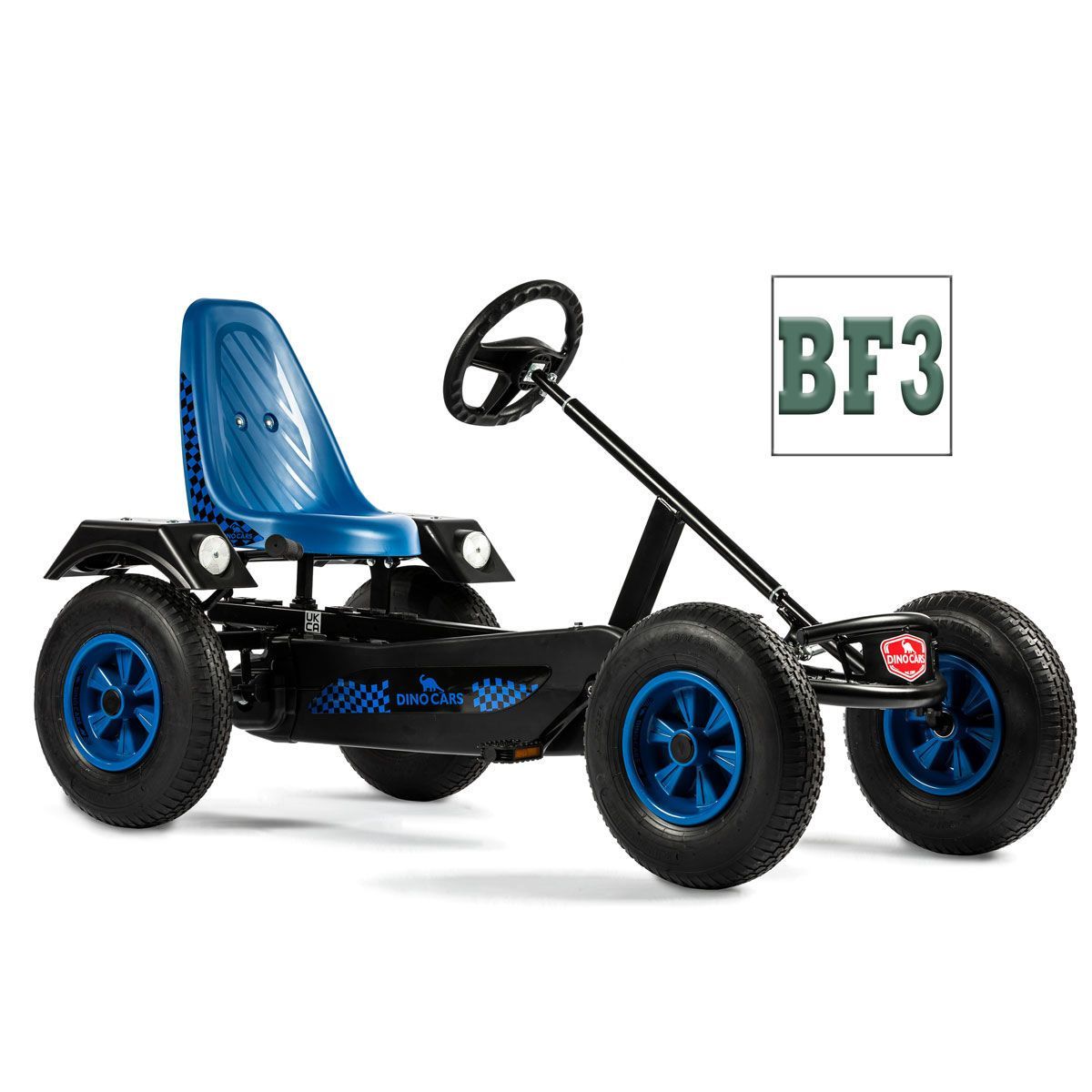 Dino Cars Sport BF3 GoKart blau mit Bremsfreilauf & 3-Gang-Schaltung