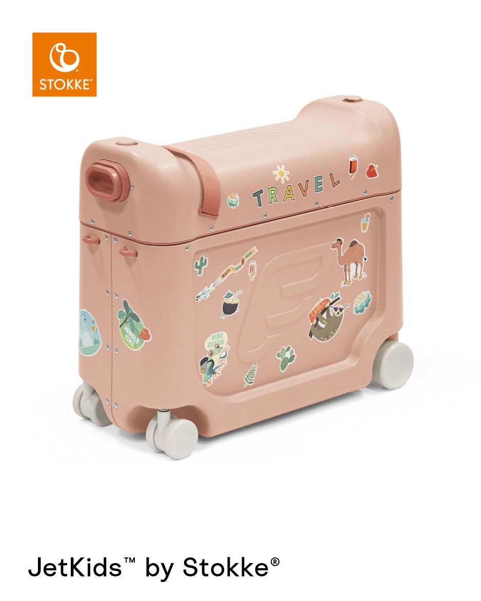 Stokke® JetKids™ BedBox™ Aufsitzkoffer Coral Pink
