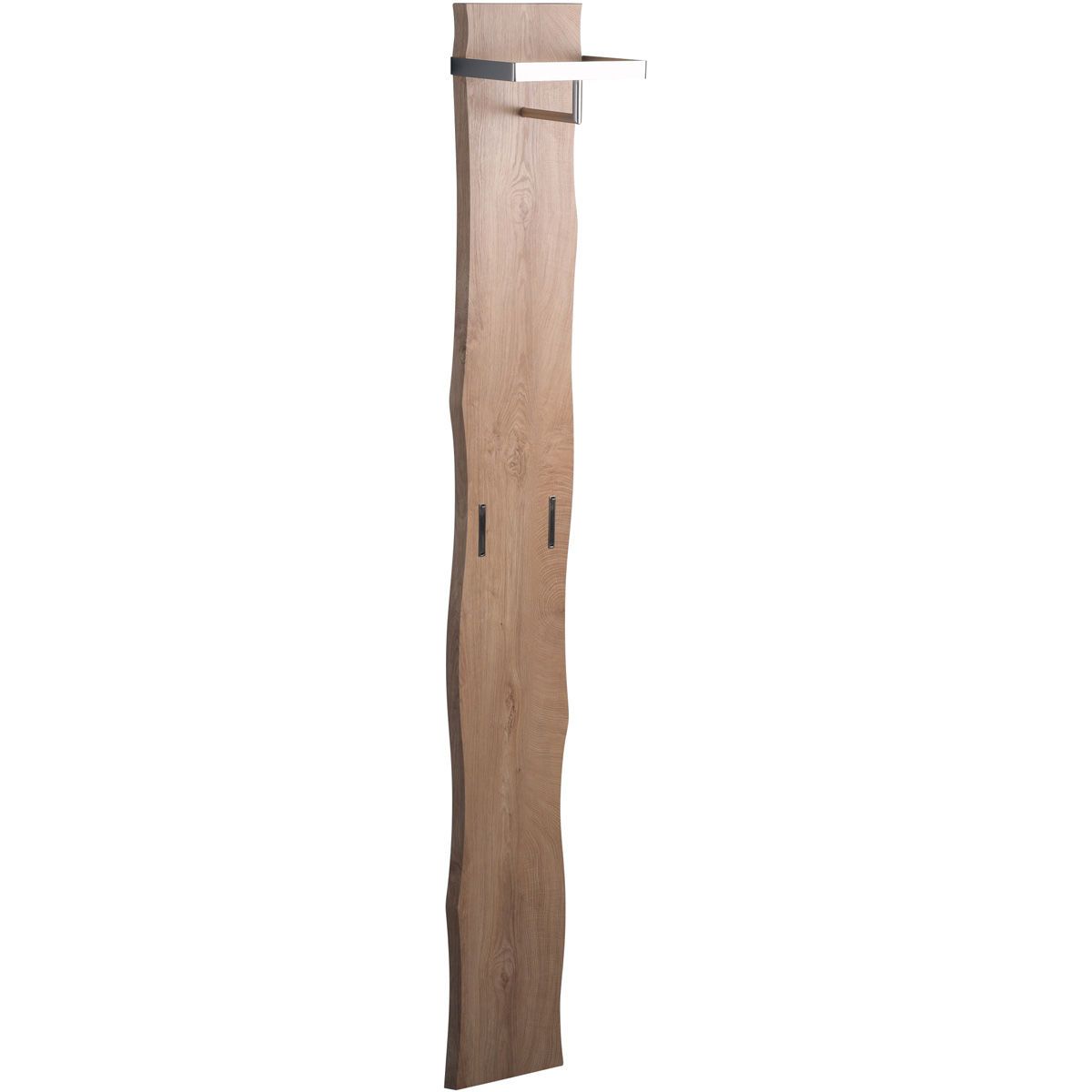 HomeTrends4You Garderobe Zürs 2 Dekor Eiche | Metall Edelstahloptik